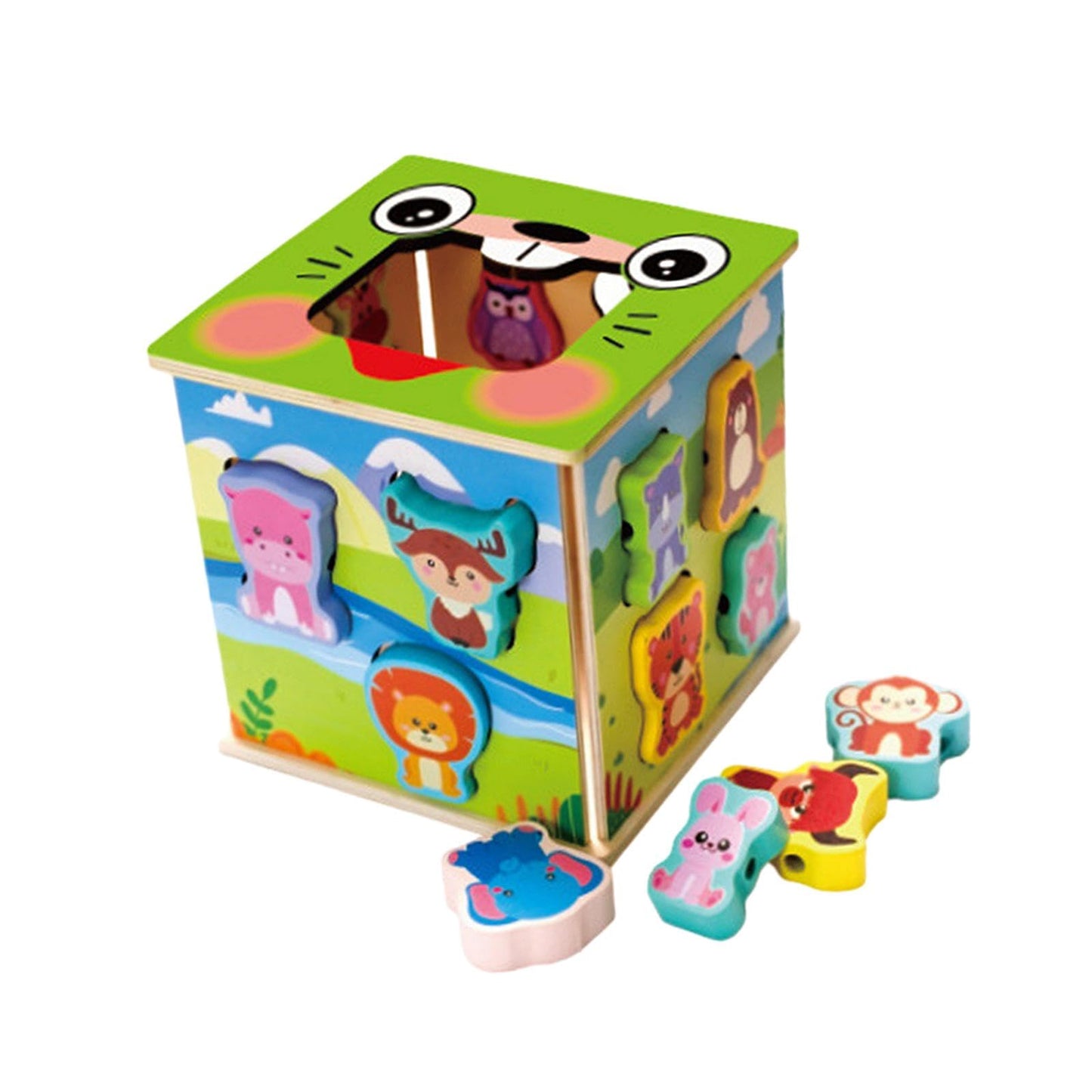 Ilsmysutra Shape Sorter Toy Interactive Fine Motor Skills Developmental Montessori Toys Animal