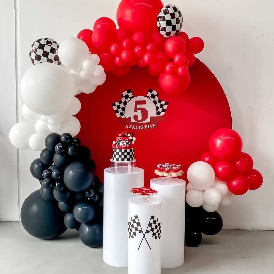 148 Piece Race Car Arch Garland Kit,Balloon Archurtobbirthday Party Decorations,Balloons Racing Cars Kit Inflatable Arch For Parties,5,10,18 Inch