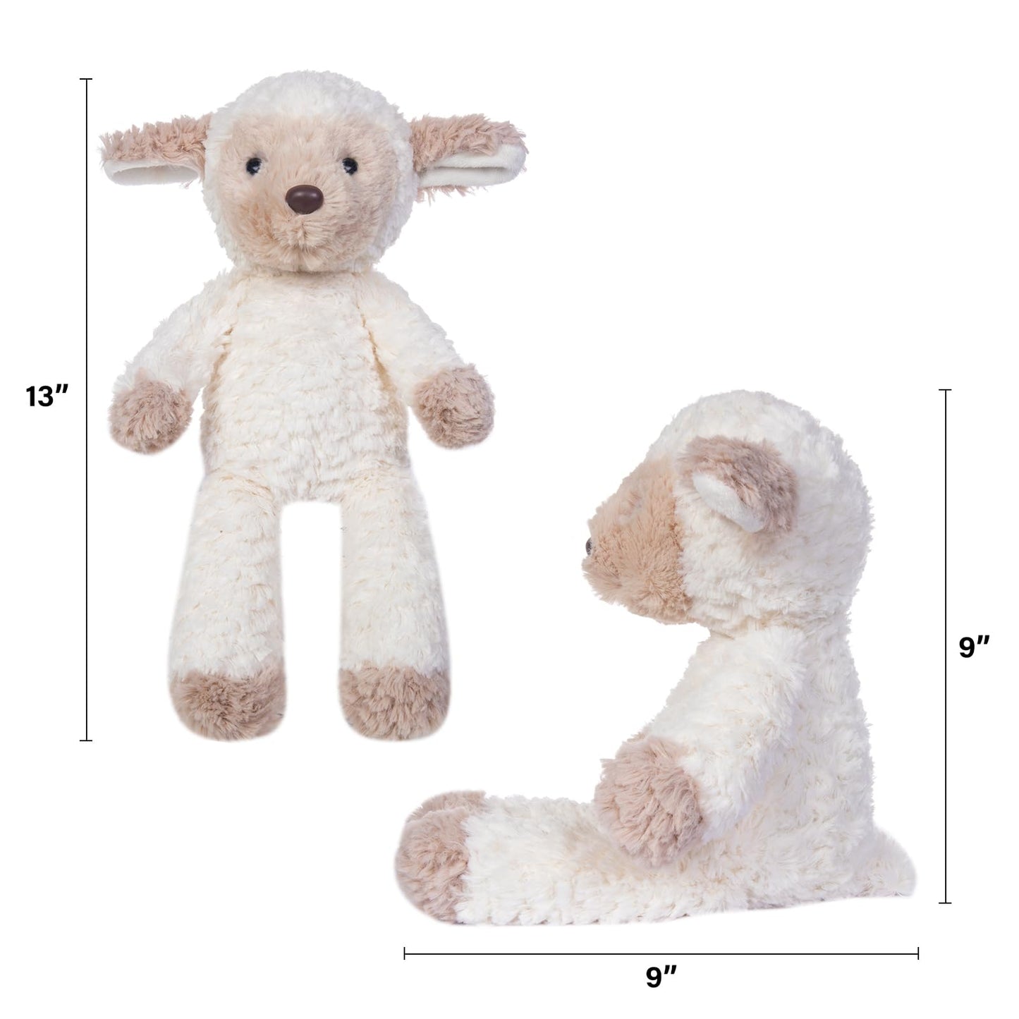 My OLi Easter Stuffed Animal 8.6  Easter Plush Light Brown Sheep Soft Toy Stuffed Animal Bedtime Gifts for Baby Kids Girls Boys