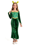 Ubaywey Girls Princess Costume Green Dress Gown Halloween Cosplay Costume Long Sleeve Dress(X-small 100)