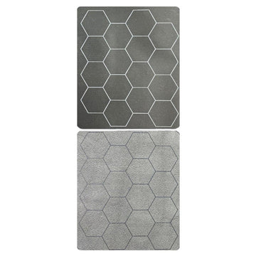 Chessex Play Mat - Mat: 1 Hex 2 Sided Black/Grey Megamat (Two Color Mat) - Smooth & Tough - Compatible With Tabletop Rpgs - Acce