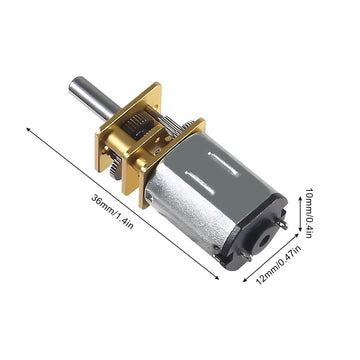 Alinan 2pcs 6V 500RPM N20 High Torque Speed Reduction Geared Motor with Metal Gearbox Motor for Smart Car DIY RC Toys