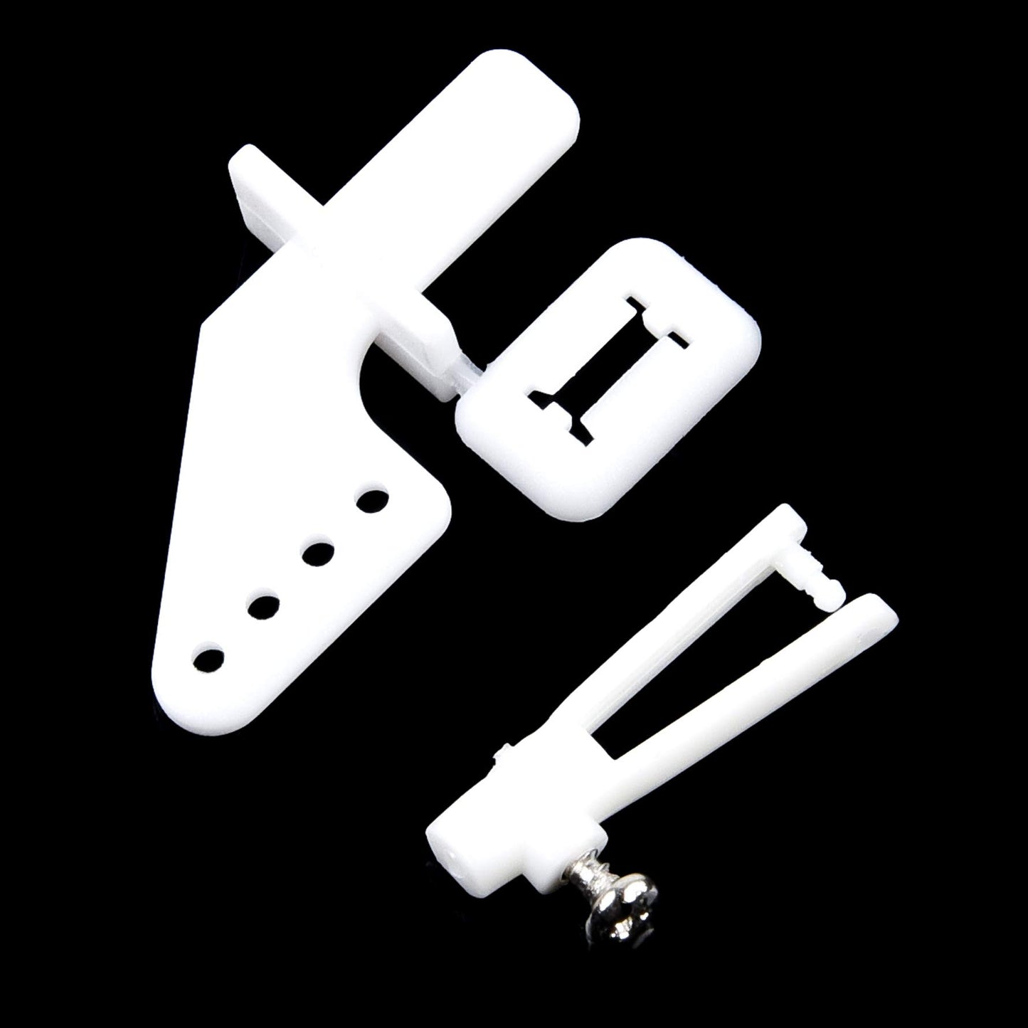 FPVDrone 10PCS 1.2mmx20cm RC Steel Pushrod Parts + 10PCS Nylon Micro Control Horns 35mmx15mm 4 Holes for RC Airplane Plane DIY P