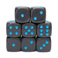 Role 4 Initiative d6 18mm Opaque Dark Gray w/Light Blue (12)