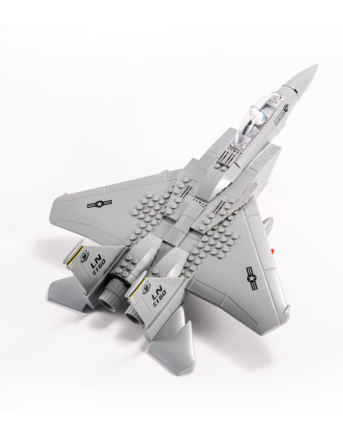 dOvOb Military F-15 Eagle Fighter Jet Building Blocks Set  Army  Toys as Gift for Kids or mature-themed (270 Pieces)
