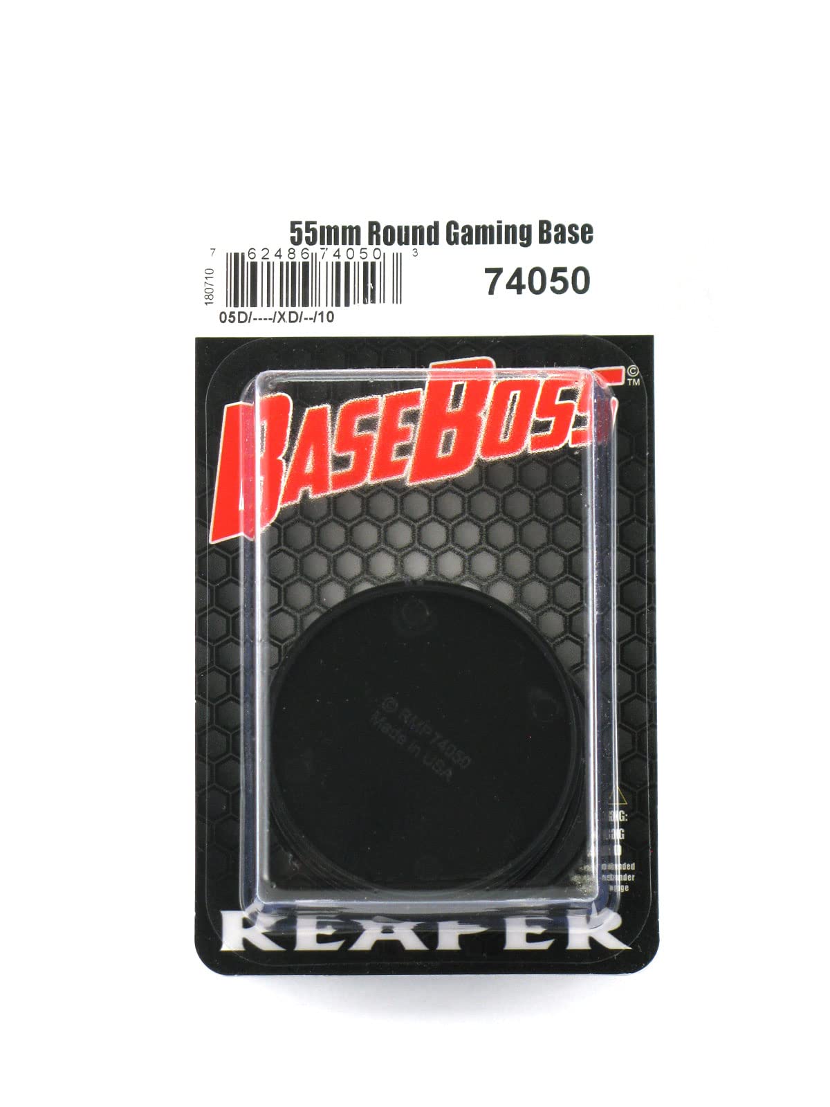 Reaper Miniatures Rem74050 55 Mm Round Gaming Base - Set Of 10