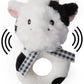 Bearington Collection Lil' Gilly 5.5 In Cow Baby Rattle - Baby Wrist Rattles - Plush Rattles Gift For Newborn