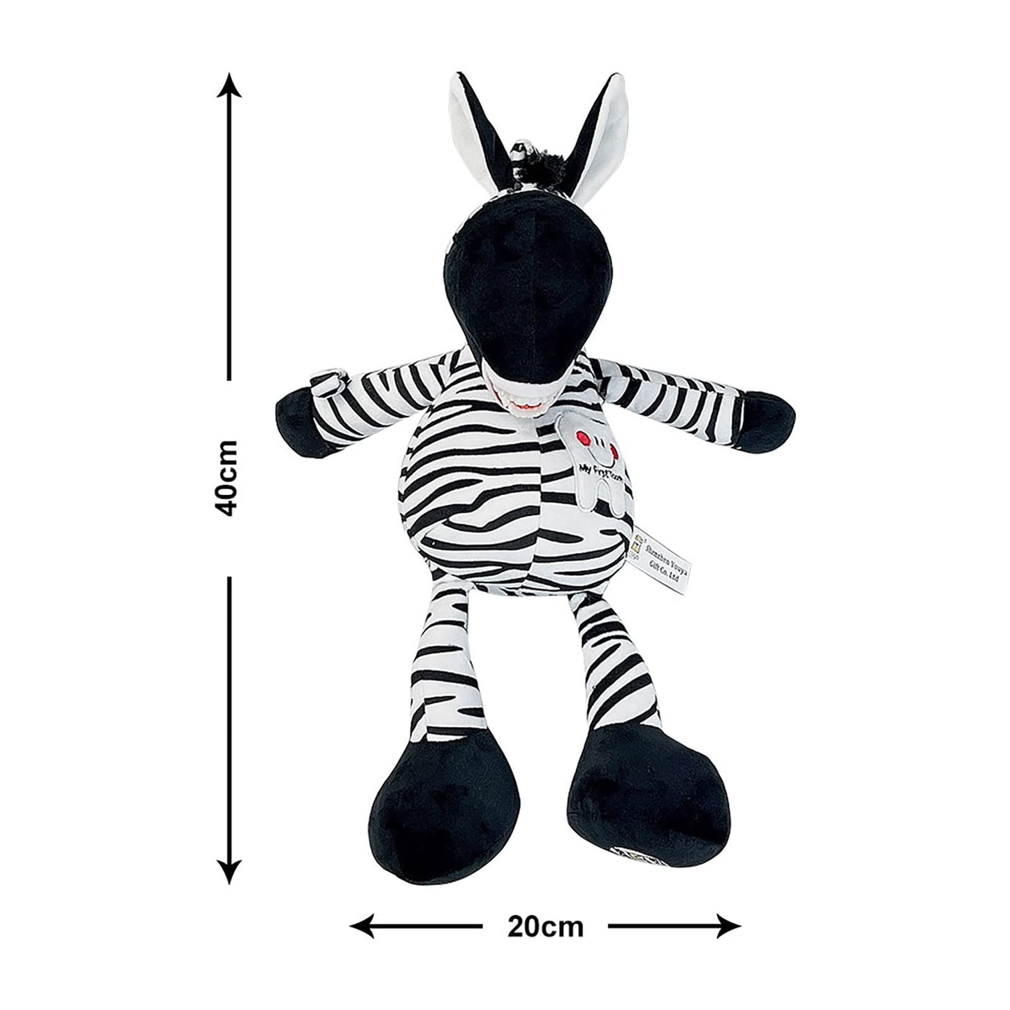 YOUYA DENTAL Tooth Fairy Plush Doll  Dental Plush Oral Health Presentation Puppet Zebra Tooth Fairy Dental Educational Plush Small Size Doll with Teeth for Kids Chidren Boys Girls