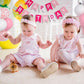 Yumiche First Birthday Decorations for Girl - Pink Balloon Set, 40" '1' Balloon, White Confetti, Happy Birthday Banner