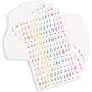 Music Note Stickers, Sticker Sheets (Rainbow, 18 Sheets, 3000 Pieces)