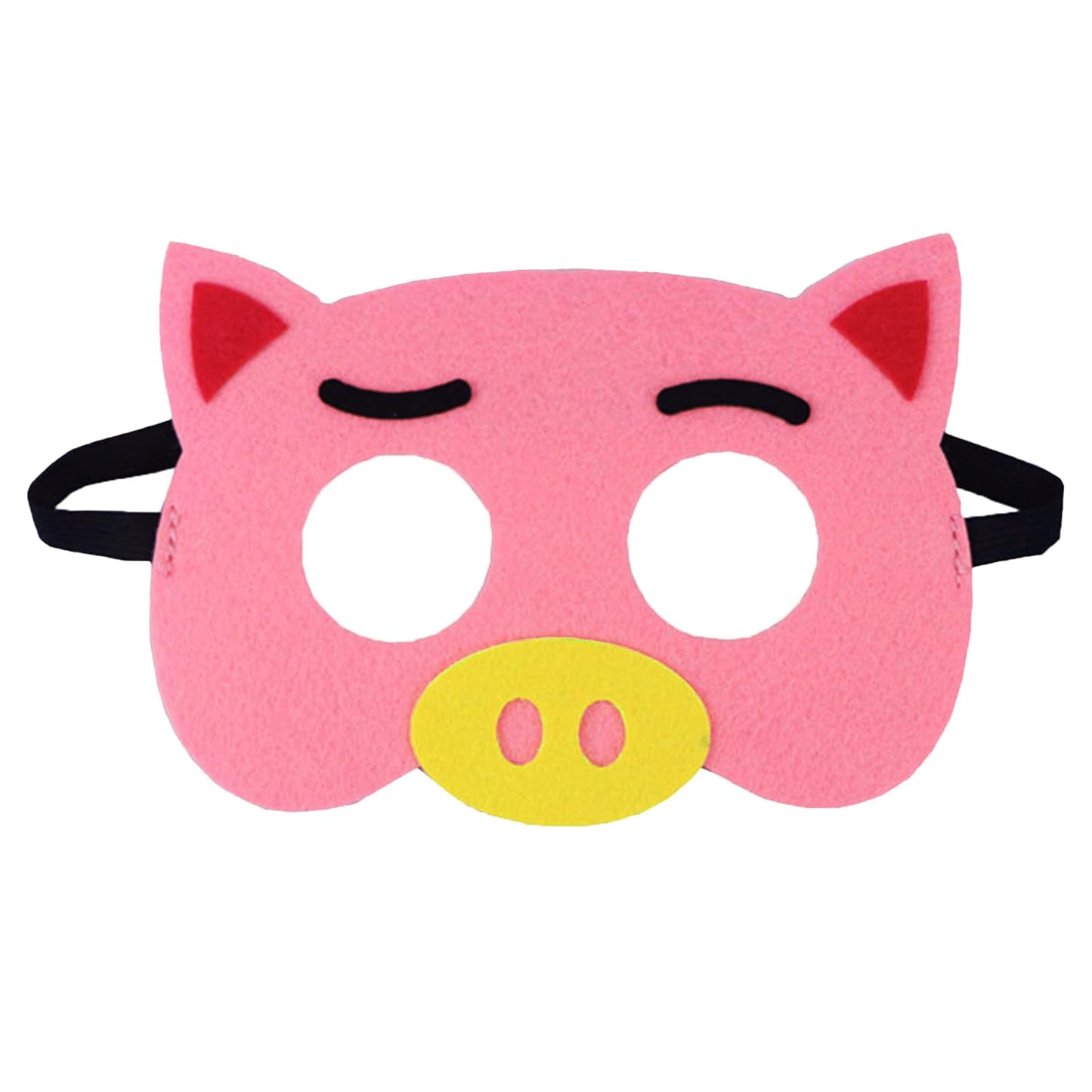 Jtnohx Felt Animal Masks, 10 Pcs Halloween Mask, Animal Costume For Birthday Party Supplies (Pig Mask)