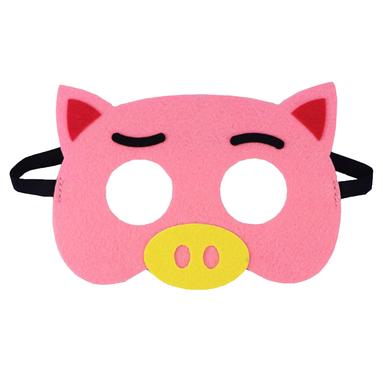 Jtnohx Felt Animal Masks, 10 Pcs Halloween Mask, Animal Costume For Birthday Party Supplies (Pig Mask)