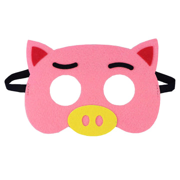 Jtnohx Felt Animal Masks, 10 Pcs Halloween Mask, Animal Costume For Birthday Party Supplies (Pig Mask)