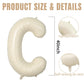 Wpensky Cream 40 Inch C Letter Balloons - Large Foil Helium Alphabet Balloons for Birthday Party and Wedding Decorations