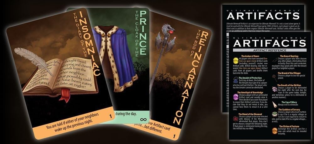 Bezier Games Ultimate Werewolf Artifacts – Expansion For Ultimate Werewolf, Party Game For Teens And Adults, Social Deduction, Werewolf Game, Fast Paced Gameplay, Hidden Roles & Bluffing