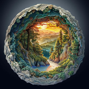 Woodemon Wooden Puzzles For Adults, 3D Cave Forest (M-200Pcs) Wooden Jigsaw Puzzles For Kids, 11.4 * 11.3In Unique Shaped Animal