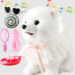 Walking Barking Singing Samoyed Puppy Toy, Repeats What You Say, Realistic Licking Tongue Wagging Tail Mechanical Dog With Touch Or Handle Control, Interactive Musical Plush Pet For Kids
