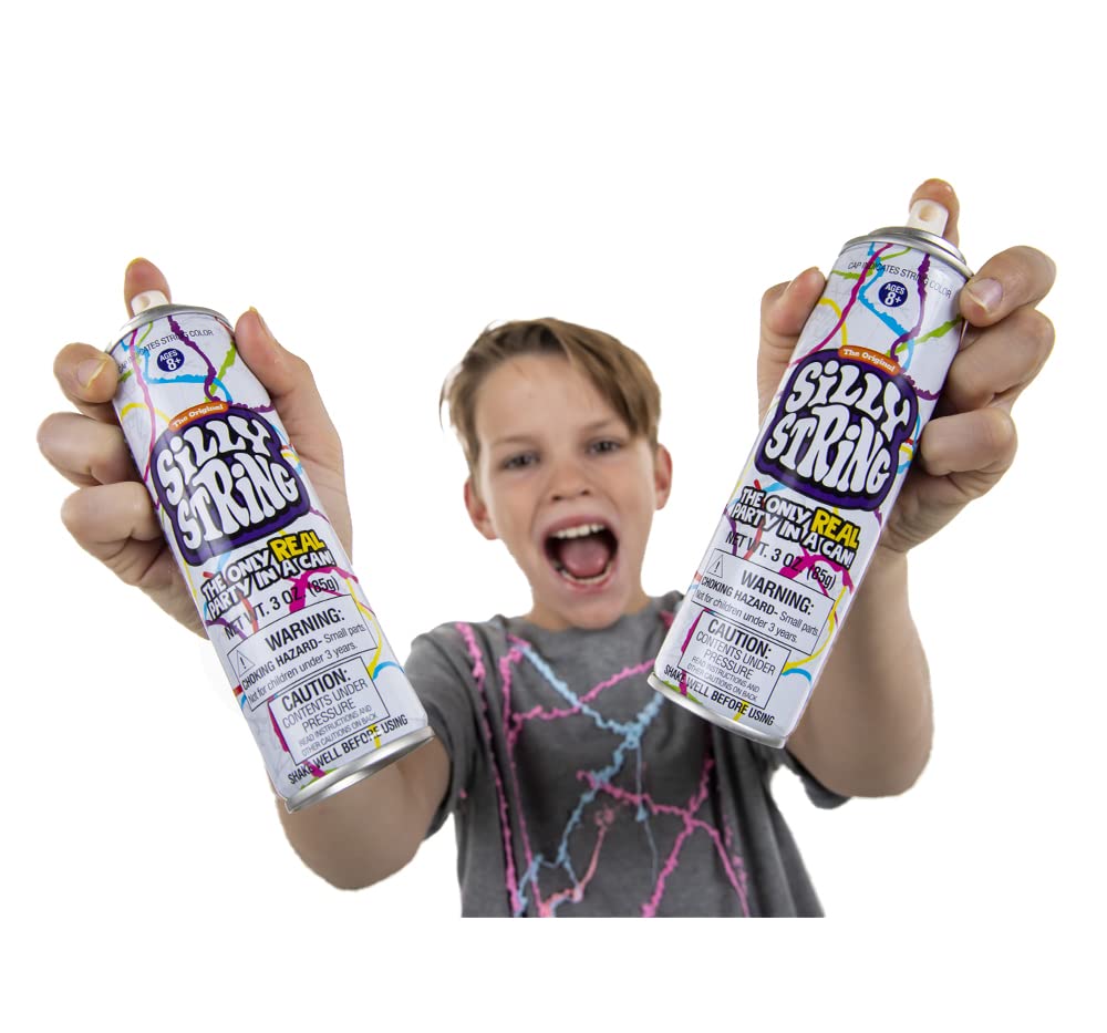 Silly String Party Pack - 12 Assorted Colors, 3oz Large Can, Original Model 92481