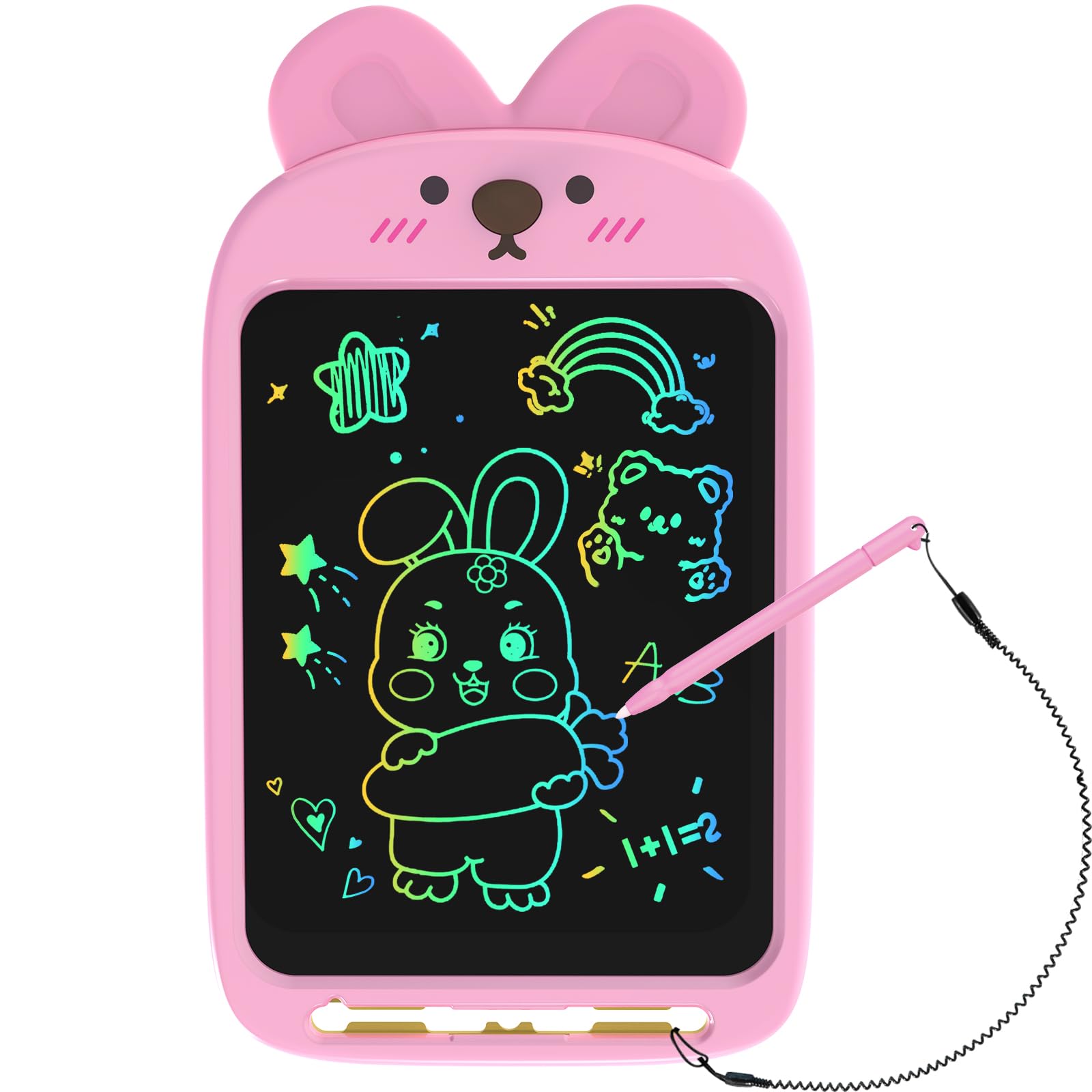 CHAFEGY LCD Writing Tablet 10 Inch, Colorful Doodle Board Drawing Tablet, Toys for 3 4 5 6 8 Years Old Boys Girls Gift, Memo Boa