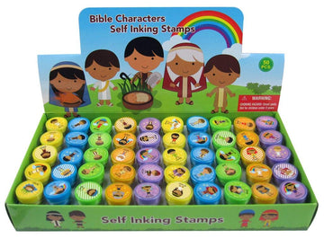 Tiny Mills 50 Pcs Bible Characters Religious Assorted Stampers for Kids