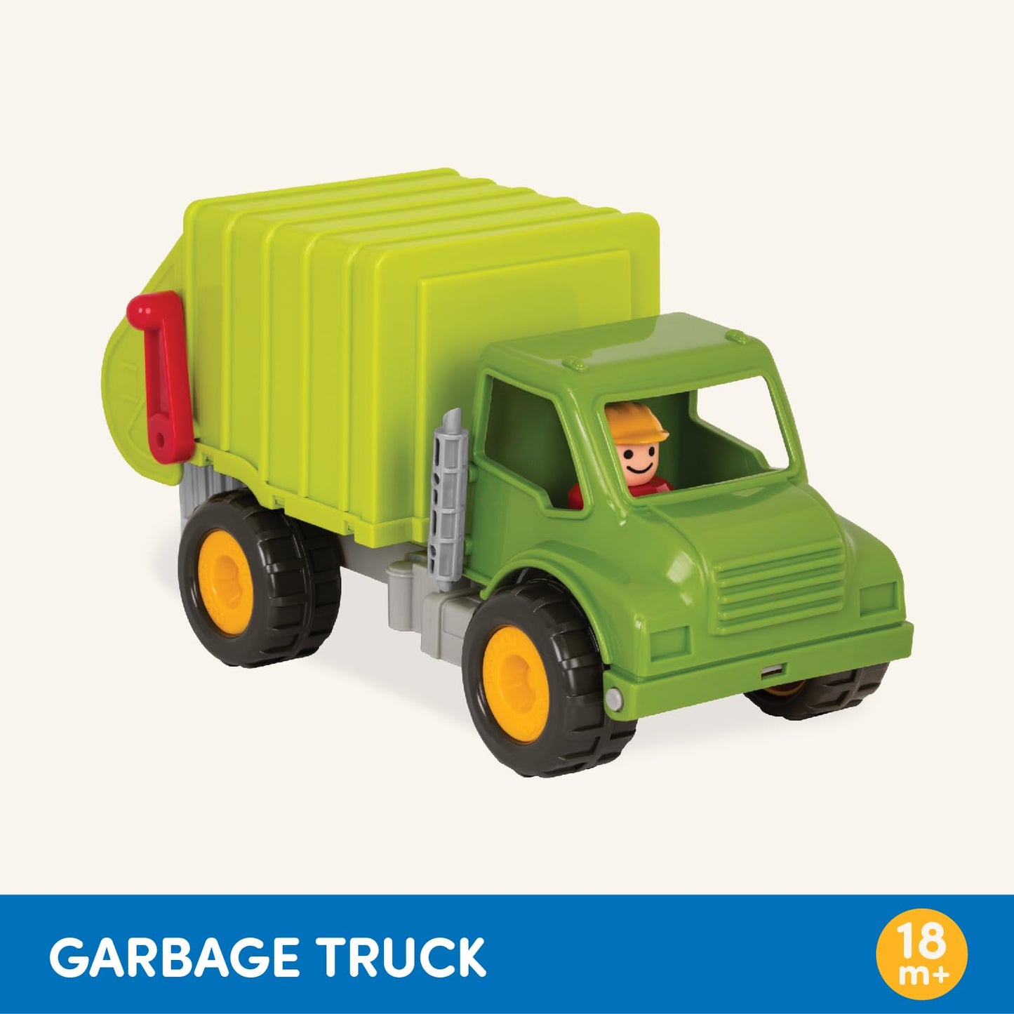 Battat - Green Recycling Truck - Classic Toddler Trucks - Eco-Friendly Toy - Soft Rubber Wheels - 18 Months + - Garbage Truck