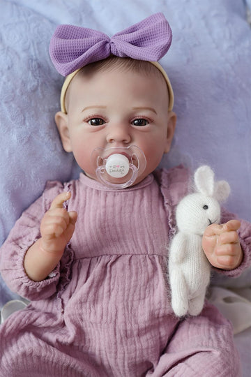 Scom Realistic Reborn Baby Dolls - 18 Inch Real Life Baby Girl, Newborn Doll With Full Body Vinyl, Lifelike Baby With Anatomical