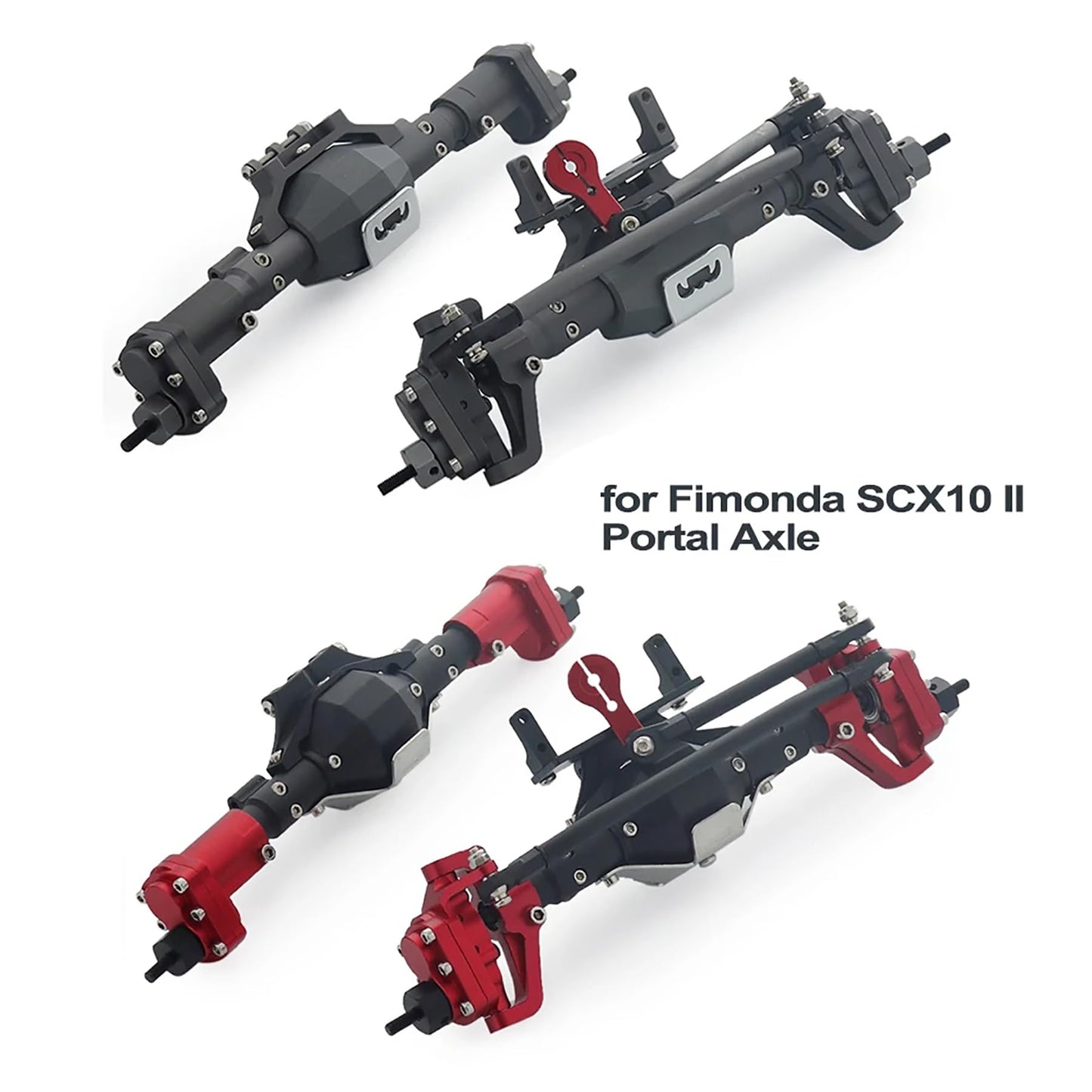 AMK 2 Sets SCX10 Bevel Gear, Steel Overdrive Gear Set, 24-8T 27-8T 30-8T 33-8T for Axial SCX10II SCX10III AR44 AR45 Capra Axle V