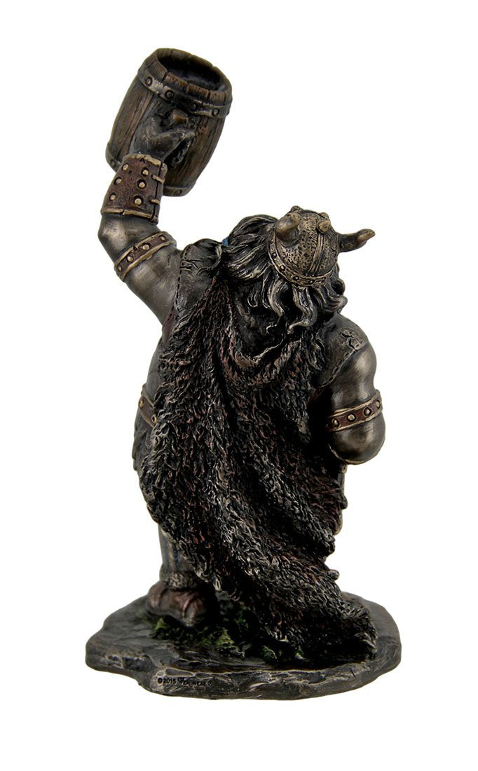 Zeckos Viking Warrior Toasting The Dead Statue Figurine