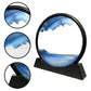 Muyan 3D Deep Sea Sand Art Picture - Round Glass Sandscapes, 7 Inch, Blue, Model ISA01F-MY, Perfect for Adults & Kids