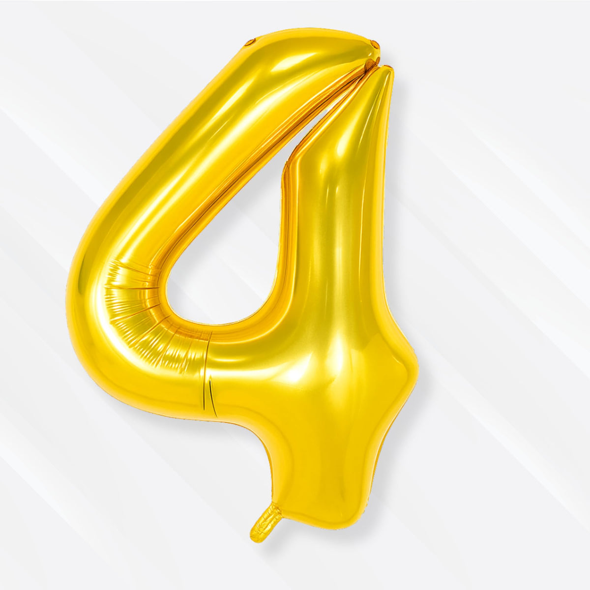 Flyloons 4 number Foil Balloon Gold 16 inch Size For Kids Boys Girls Birthday Decoration Items 4th Year Number Balloons 0 to 9 S