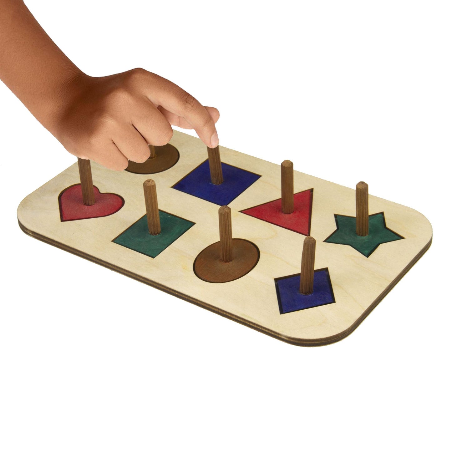 Helina Desai Wooden Shape Sorter With Pin For Toddlers Montessori Educational Toy Baby Puzzle Board Early Learning Kids Cognitiv