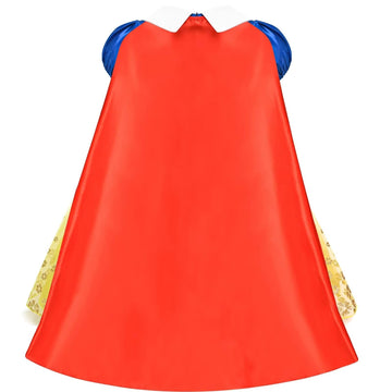 Gz-Laopaitou Girls Princess Dress Princess Costumes Set For Kids Birthday Party Dress Up Halloween Costume With Cape