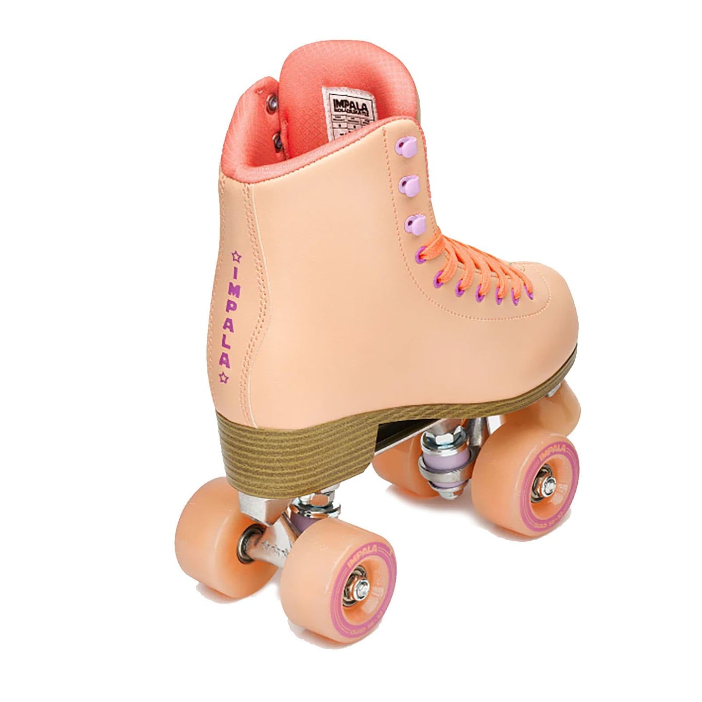 Impala Quad Skate - Apricot Faux Leather Rollerskates for Kids/Adults, Size 10, Model IMPROLLER1