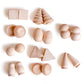 Ulanik Wonderful Bag Toddler Montessori Toys For 3 Year Old + Unfinished Wooden Figurines For Shape Sorting & Diy Painting Pyrography Decoupage Crafts — 20 Pcs