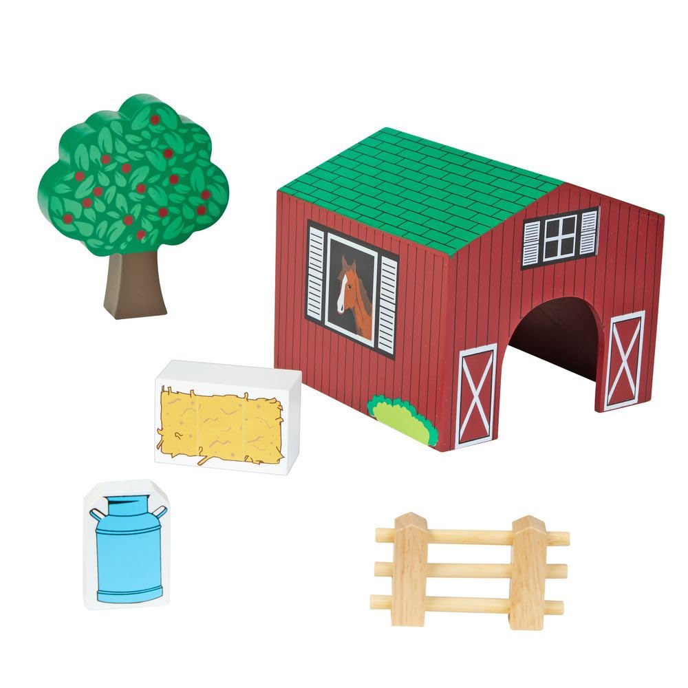 Excellerations Farm Block Play Set, 25 Pieces, Gift, Role-Play, Preschool Educational Toy, Ages 3 Years And Up (Item # Farmer)