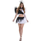Twisted Angel Costume - Girls, Large (12-14) - Stylish Black & White Outfit Perfect For Halloween, Parties & More - 1 Set