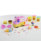 Play-Doh Peppas Ice Cream Playset with Truck, Peppa Pig and George Figures, and 5 Non-Toxic Modeling Compound Cans, Toy for Kid