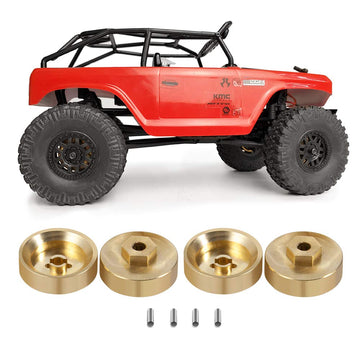 RCLions 4pcs Heavy Duty Brass Wheel Hex Adaptor 5mm for AXIAL SCX24 AXI90081 AXI00001 AXI00002 1:24 RC Crawler Car Upgrades