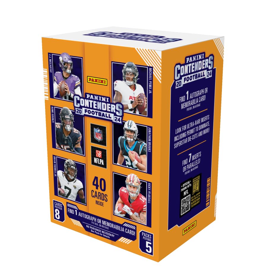 2024-25 Panini Contenders NFL Football Blaster Box - Official Trading Cards - Includes Blaster-limited availability Parallels  Rookie Tickets & Inserts - Sealed Retail Box