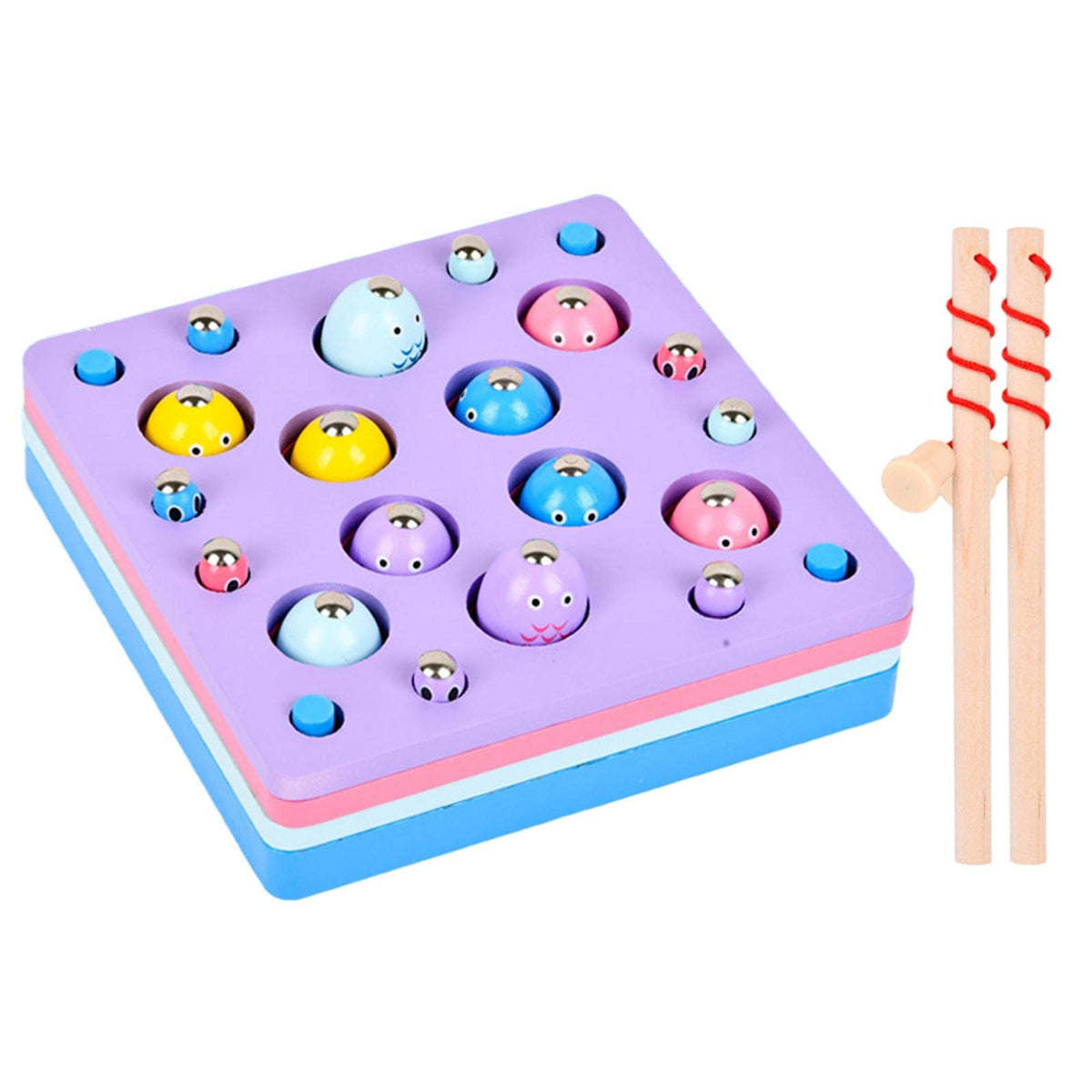 Bnf Montessori Playset Wooden Magnetic Fishing Game For Children Squarebaby | Toys For Baby | Developmental Baby Toys