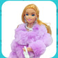 Flfuatt Stylish Fashions Girls Doll Toys, The Ultimate Fashionista Doll For Trendy Kids, 11.5 Inch Fashion Doll (Purple)