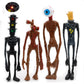 Rainbow Snail Action Figure Set - 4pcs PVC Model Dolls, Brown, RS20240325, Perfect for Halloween & Birthday Gifts