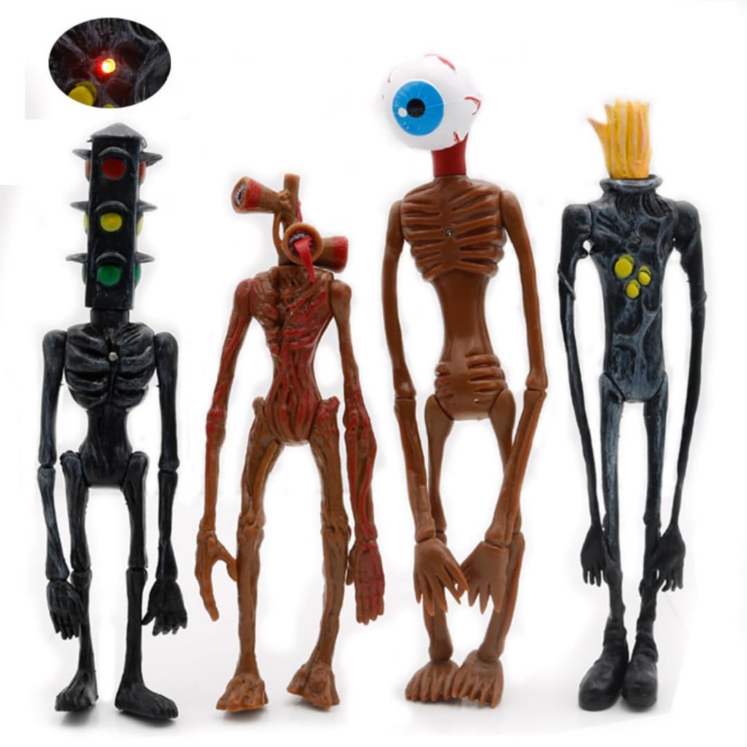 Rainbow Snail Action Figure Set - 4pcs PVC Model Dolls, Brown, RS20240325, Perfect for Halloween & Birthday Gifts