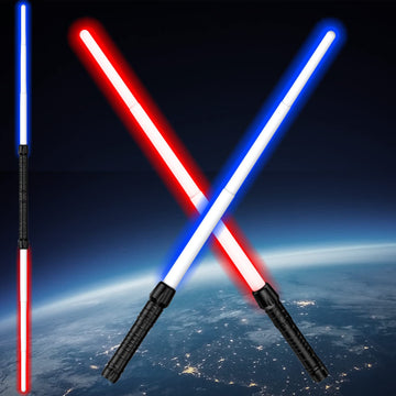 Light Sabers For Kids, Dual Light Swords Set For Xmas With Fx Sound(Motion Sensitive), 2-In-1 Light Up Saber For Halloween Dress