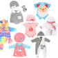 7 Sets Baby Doll Clothes Accessories Play Set Include Rompers Dress Outfits Hat For 14-16 Inch Dolls And 43Cm New Born Baby Dolls (Not Include Doll)