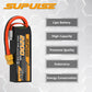 SUPULSE 4S Lipo Battery 14.8V 50C 2200mAh with XT60 Plug T Plug Soft Case Battery for RC Airplane Helicopter RC Boat RC Car Truc