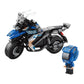 Atorse Motorcycle Block Toy Set Reusable Cognitive Development Building Blocks Kits 160X65X105Mm Blue