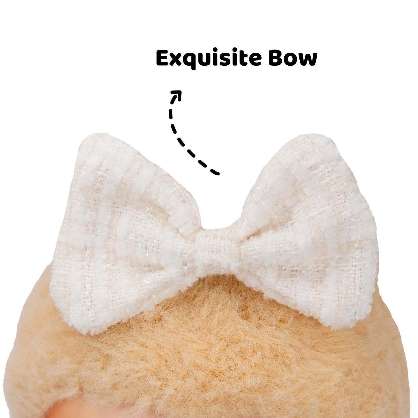 LYBHYQTII Clothes for 17cm Dolls  enhanced Handmade Dolls Accessories with Chic Grid Bow Spaghetti-Strap Dress Set  High-End Fashion Outfit for Play & Display - White (No Doll)