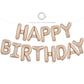 Toniful Light Brown Happy Birthday Balloons Banner, 16 Inch Light Brown Mylar Foil Letters Birthday Sign For Girls Boys Kids & A