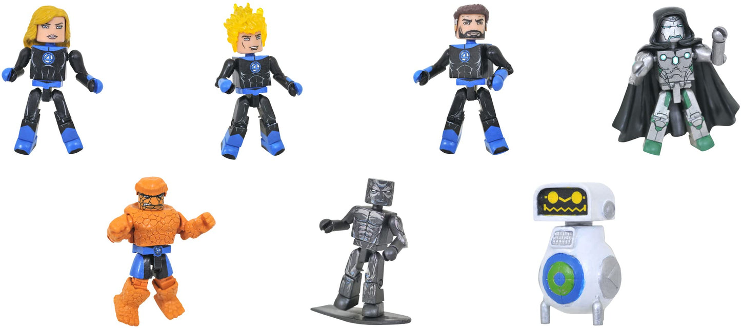 Diamond Select Toys Marvel Minimates: Fantastic Four Deluxe Box Set, Multicolor